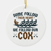 Coxswain, het grappige roeiende team... volgen onz keramisch ornament (Voorkant)