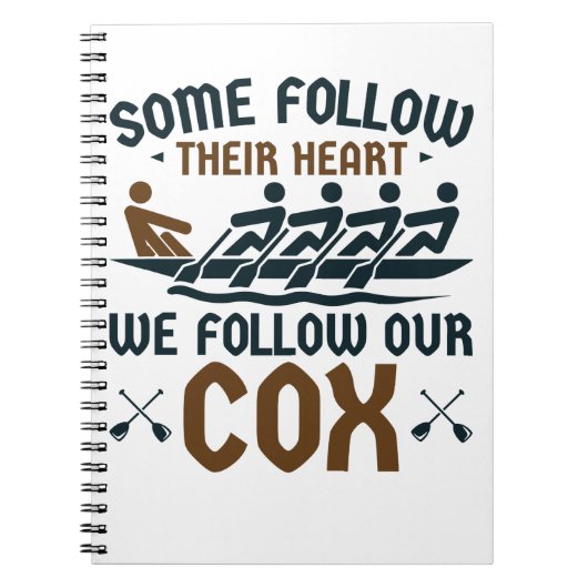 Coxswain, het grappige roeiende team... volgen onz notitieboek (Voorkant)