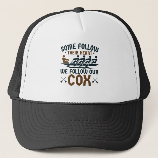 Coxswain, het grappige roeiende team... volgen onz trucker pet (Voorkant)
