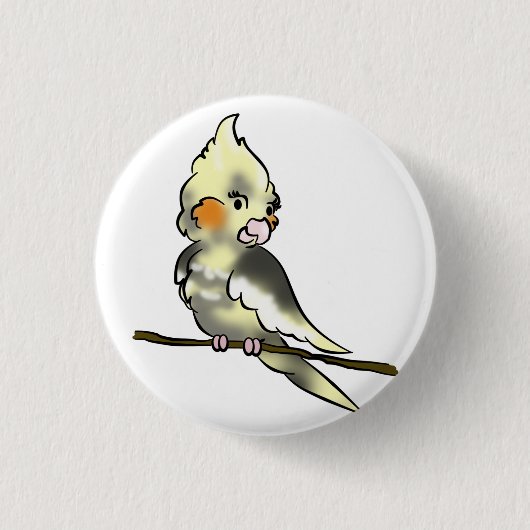 Coy Cockatiel Button (Voorkant)