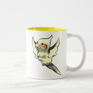 Coy Cockatiel Coffee Cup Tweekleurige Koffiemok