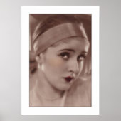 coy deco woman with headband poster (Voorkant)