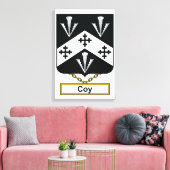 Coy Family Crest Canvas Afdruk (Insitu (Woonkamer))