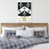 Coy Family Crest Canvas Afdruk (Insitu (Slaapkamer))