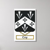 Coy Family Crest Canvas Afdruk (Voorkant)