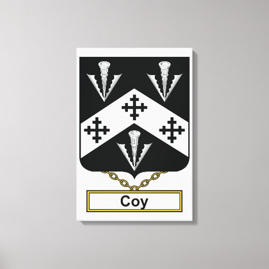 Coy Family Crest Canvas Afdruk (Voorkant)