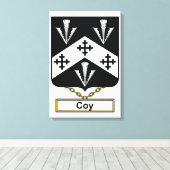 Coy Family Crest Canvas Afdruk (Insitu (Houten vloer))