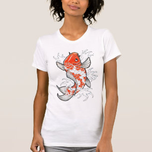 Coy Fish Tattoo Stijl wit  shirt