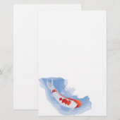 Coy Koi (digitaal) banketbakkerswerk Briefpapier (Voorkant / Achterkant)