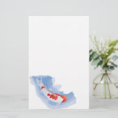 Coy Koi (digitaal) banketbakkerswerk Briefpapier (Staand voorkant)