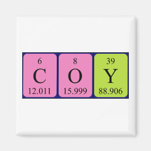 Coy periodieke table name magnet