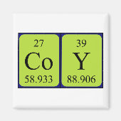 Coy periodieke table name magnet (Voorkant)