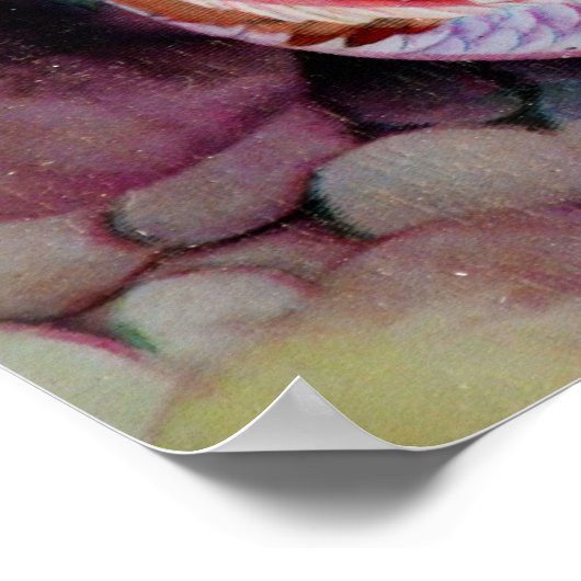 Coy Pond  Japanse kunst Poster (Hoek)