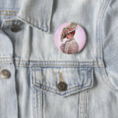 Coy Victoriaans Lady "Betty Lu" Ronde Button 5,7 Cm (In situ)