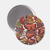 Coyolxauhqui koelkastmagneet magneet (Voorkant / Achterkant)