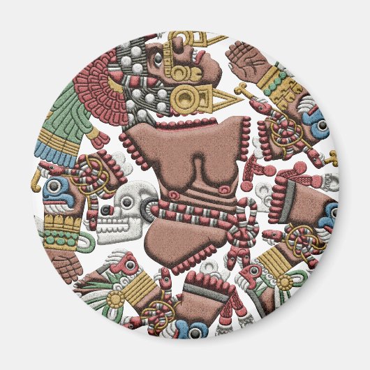 Coyolxauhqui koelkastmagneet magneet (Voorkant)