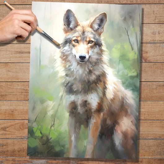 Coyote 1 Decoupage papier