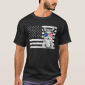 Coyote 4th of July Animal US American Flag Wolf Pa T-shirt (Voorkant)