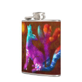 Coyote Abstracte Kunst Saguaro Cactus Desert Brown Heupfles (Links)