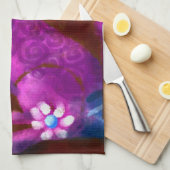 Coyote Abstracte Kunst Saguaro Cactus Desert Brown Theedoek (Quarter Fold)