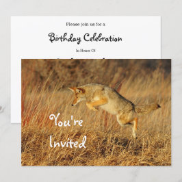 Coyote Brown Autumn Grass Foto van Birthday Kaart