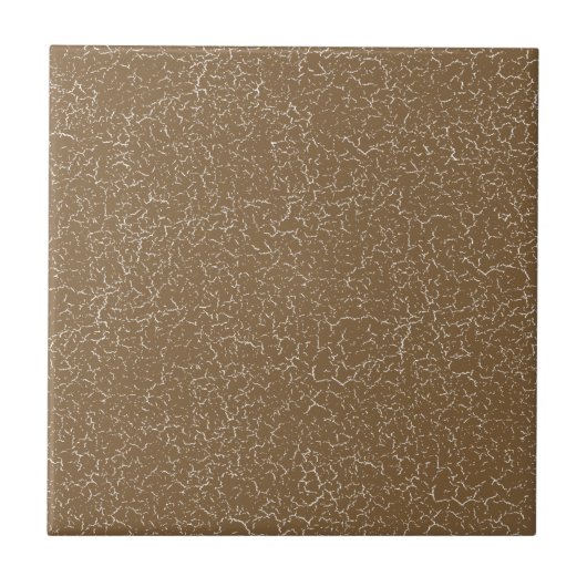 Coyote Brown Crackle Glaze Solid Color Tegel Tegeltje (Voorkant)