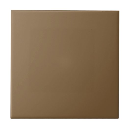 Coyote Brown Solid Color Tile Tegeltje (Voorkant)