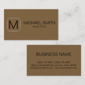 Coyote bruine kleur achtergrond visitekaartje (Voorkant / Achterkant)