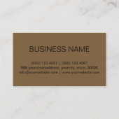 Coyote bruine kleur achtergrond visitekaartje (Achterkant)