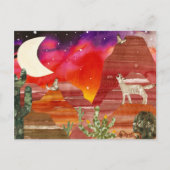 Coyote Canyon Night Sangen Briefkaart (Voorkant)