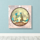 Coyote Crooner Canvas afdrukken (Insitu (Houten vloer))