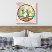 Coyote Crooner Canvas afdrukken (Insitu (Slaapkamer))