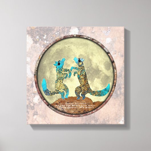 Coyote Crooner Canvas afdrukken (Voorkant)
