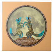 Coyote Crooner Ceramic Tegel Tegeltje (Voorkant)