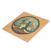 Coyote Crooner Ceramic Tegel Tegeltje (Zijkant)