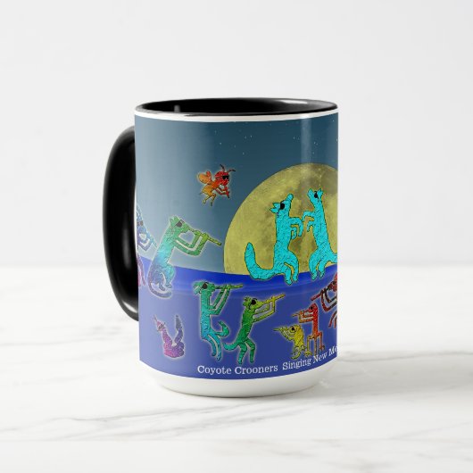 Coyote Crooners Singing New Mexico Love Songs Mug Mok (Voorkant links)