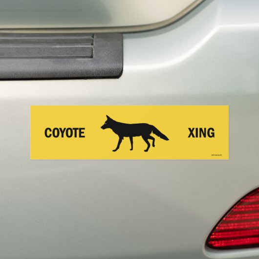 Coyote Crossing Bumpersticker (Op auto)