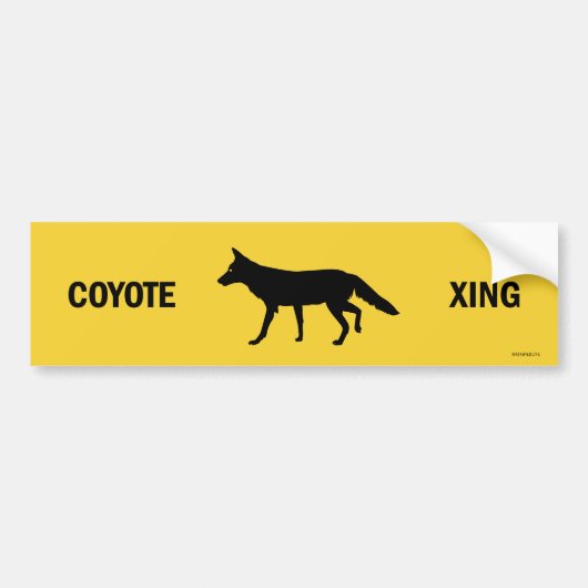 Coyote Crossing Bumpersticker (Voorkant)