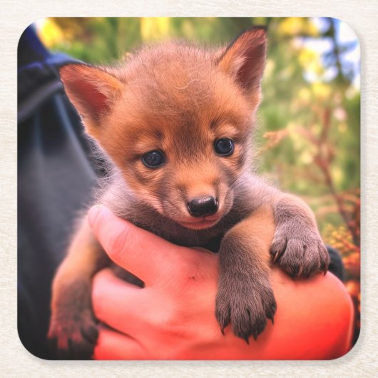 Coyote Cub Kartonnen Onderzetters (Voorkant)