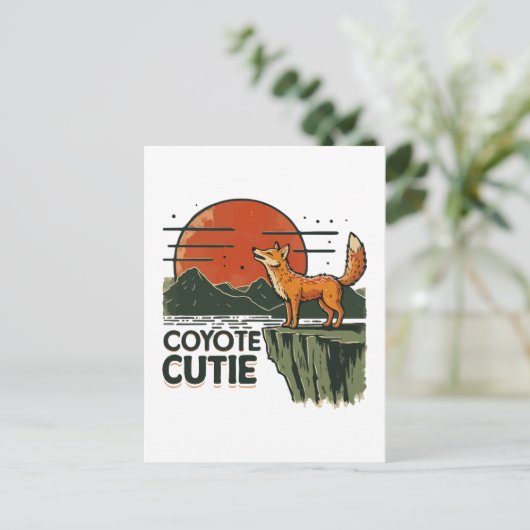 Coyote cutie briefkaart (Staand voorkant)