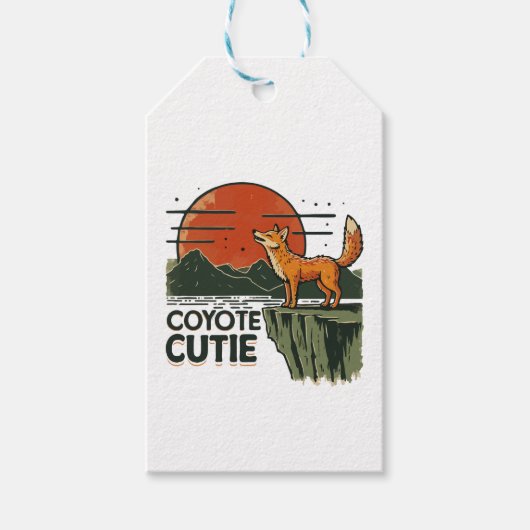 Coyote cutie cadeaulabel (Voorkant)