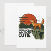 Coyote cutie kaart (Voorkant / Achterkant)