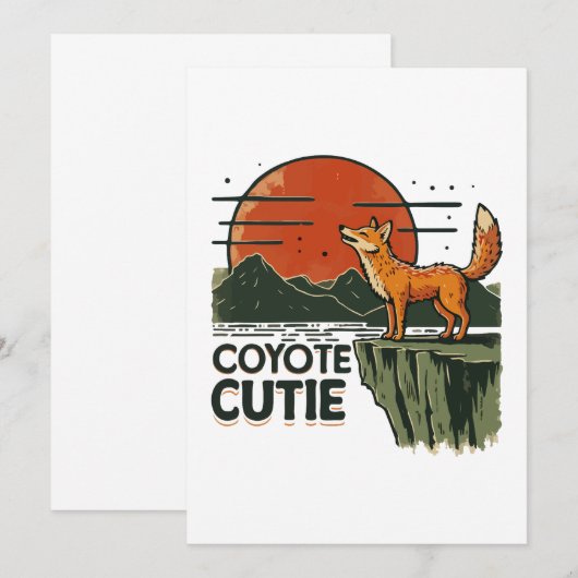 Coyote cutie kaart (Voorkant / Achterkant)
