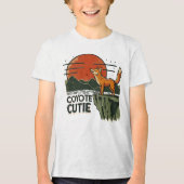 Coyote cutie Tri-Blend shirt (Voorkant)