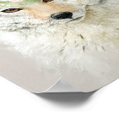 Coyote die een bloeiende kroon heeft poster (Hoek)