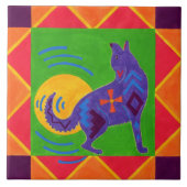 Coyote Drummer Tegeltje (Voorkant)