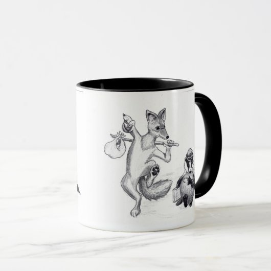 Coyote en Badger Friends Mok (Voorkant rechts)