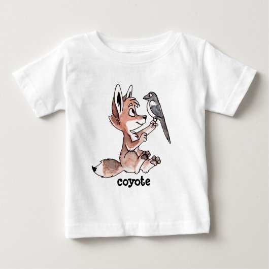 Coyote en Magpie Baby T-Shirt (Voorkant)