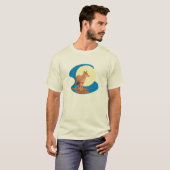 Coyote en volle maan ontwerp t-shirt (Voorkant volledig)