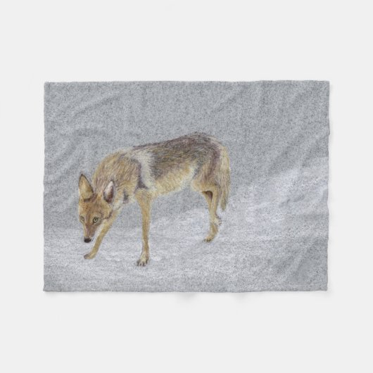Coyote Fleece Deken (Voorkant (Horizontaal))